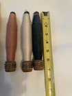 Lot Of 5 Antique Vintage Industrial Bobbins Spools With Thread 7      9   