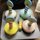 Melissa   Doug Wooden Cupcake Set Of 4 With Cake Pan And Candles Play Food