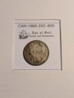 Canada 1960 Silver Caribou Quarter 25c  800
