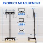 Mobile Tv Cart For 23-60 Inch Led Lcd Flat Curved Screens Tvs  Rolling Tv Stand