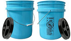 5 Gallon Food Grade Aqua Buckets With Screw On Lids  Bpa Free Pails  pack Of 2 