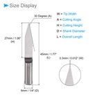 1pcs 0 3mm Tip Width 6mm Shank 30 Degree 2-flute Engraving Carving V Groove Bit