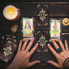 Smoostart 78 Tarot Cards With Guidebook  Holographic Tarot Cards Deck Future Tel