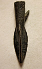 Rare Genuine Ancient Celtic Scythian Greek Triple Blade Barbed Arrowhead Intact