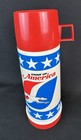 Vintage 1976 Greyhound Thermos 9 5 Inch Plastic Insulated Red White Blue