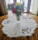 Vintage Mix Linen Lot Floral Embroidery Pillowcases Doily Placemat Set Napkins