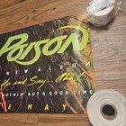 Poison Open Up And Say Ahh  36x12 1988 Enigma Records Album Promo Banner Poster