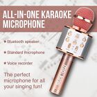 Micr  fono De Karaoke Inal  mbrico Con Altavoz Incorporado Para Ni  as Rose Gold