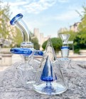 Unique 7  Glass Bong Tornado Filter Recycler Smoking Water Pipe Hookah W bowl