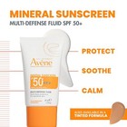 Av  ne Mineral Sunscreen Multi-defense Fluid Spf 50 Non-whitening 1 3fl Oz  40ml 
