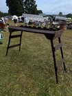 Antique Early 1900s Carpenters Cabinet Maker Wooden Work Bench Folding Table