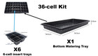 36-cell   72-cell Seed Starter Trays With Bottom Watering Tray
