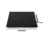 24  3-burner Built-in Electric Cooktop Ceramic Stove Top Touch Timing 110v 2600w
