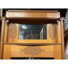 Antique Oak Fireplace Mantel With Carved Detail   Mirror     81    X 65   