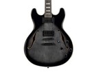 Monoprice Indio Boardwalk Flamed Maple Hollow Body Electric Guitar - Charcoal