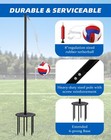 Tetherball Set With Heavy Duty Bar Soft Touch Ball And 5-post Base 