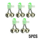 5pcs Fishing Rod Alarm Bell Dual Alarm Bells Fishing Rod Clip Bite Alarms Silver