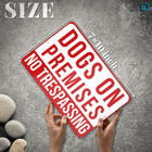 2 Pc Dogs On Premises No Trespassing Signs - 7x10 Aluminum Beware Of Dog Signs