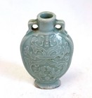 Antique Chinese 18th   19th Century Small Celadon Bottle