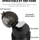 24oz Kids Stainless Steel Water Bottle With Straw Lid  Black