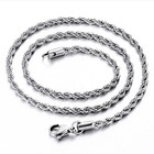 Usa 2 3 4mm 316l Stainless Steel Women Men Rope Chains Necklaces Link 18-26  