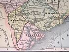 1895 Antique Map Of South Carolina   Verso Georgia