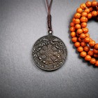 Gandhanra Vintage Tibetan Buddhist Calendar Badge Melong Mirror Sipaho Amulet