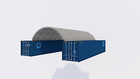 20w-40l-6 5h ft  Shipping Container Roof Quonset Hut Shed Hoop Barns Shelter