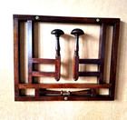 Edwardian Wall Mounted Folding Oak Coat Rack