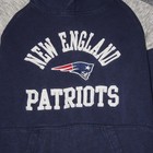 New England Patriots Nfl Team Apparel Hoodie Youth Navy Gray Raglan Pullover