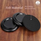 Piano Caster Cups Grand Leg Set Of 3  Wood Black