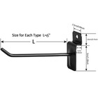 100-pack 6  Black Slatwall Hooks  Heavy-duty Display Hangers For Retail   Exhibi
