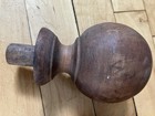 Set Of 4 Antique Large Ball Finial Newel Post Wood Turned Architectural Salvage