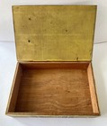 Rare Unique Antique Tobacco Cigarette Humidor Bronze And Wood Art Deco Box