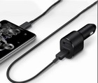 Original New Samsung 45w 2 Ports Super Fast Charging Dual Car Charger With Cable