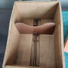 Vintage Wood Dovetail Recipe File Box Storage Original Cards 9 Inch Deep