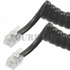 2 Pack Lot - 7ft Telephone Handset Receiver Cord Phone Coil Cable 4p4c - Black