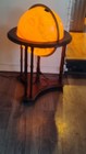 Vintage 32    Heirloom Globe By Replogle  Illuminated On Wooden Base W  3 Casters