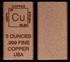 5 Oz Copper Bar Element Design Made In Usa   Rectangle Ingot Copper Bullion Cu