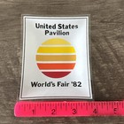 1982 World s Fair United States Pavilion Glass Ashtray Trinket Tray Free Us Ship