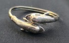 Vintage Sterling Silver Dolphin Whale Bypass Cuff Bracelet 20g Signed