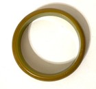 Vintage Art Deco Olive Apple Green Bakelite Bangle Bracelet Jewelry 