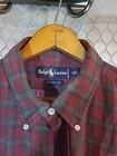 Mens Shirt Vtg Polo Ralph Lauren Plaid Long Sleeve Shirt Xxl Pearl Button
