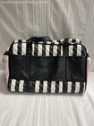 Betsey Johnson Luv Betsey Black White Striped Pink Quilted Cat Tote Pouch Set