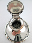 Vintage English Sterling Inkwell Birmingham Hallmark Original Glass Liner