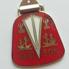 Vintage Hudson Motorcar Car Enamel Large Tag Fob