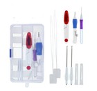 Diy Punch Needle Embroidery Pen Kit 50 Color Thread Sewing Craft Tool Set