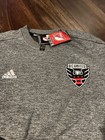New Adidas Mens Dc United Fc Soccer Sweatshirt Size Small Gray