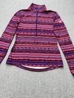 Nike Pro Womens Medium Purple Pink 1 2 Zip Pro Hyperwarm Running Shirt Dry Fit