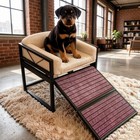 Pet Stairs Ramp With Seat Mate Cats Dogs Sofa Chair With Ramp Ladder Pet Steps